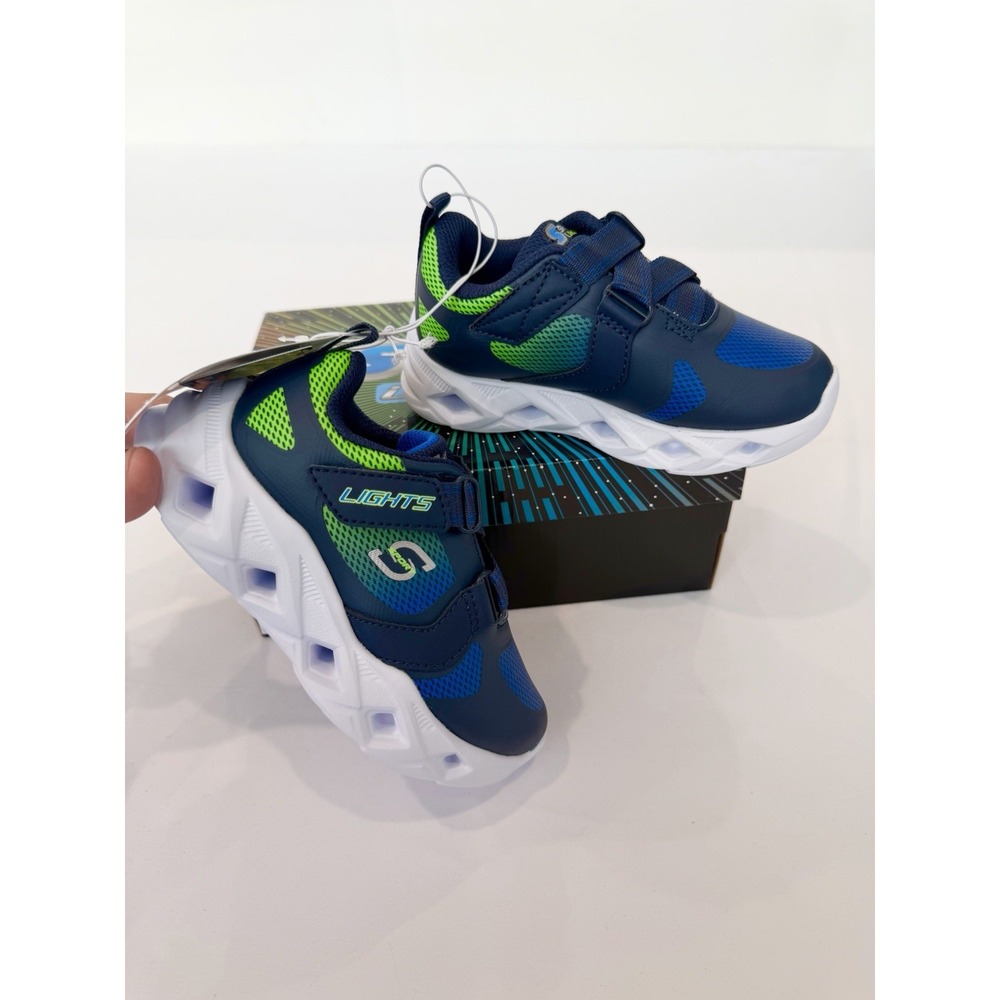 Skechers A Sports Toddler Sneakers Blue Size 9 Back To School Light Up Slip On